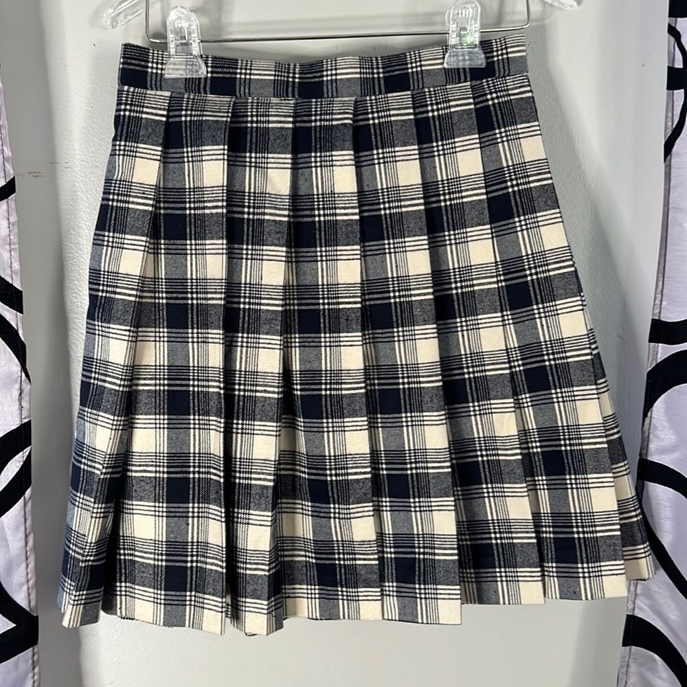 Plaid Pleated Miniskirt 28 To 30 Inch Waist